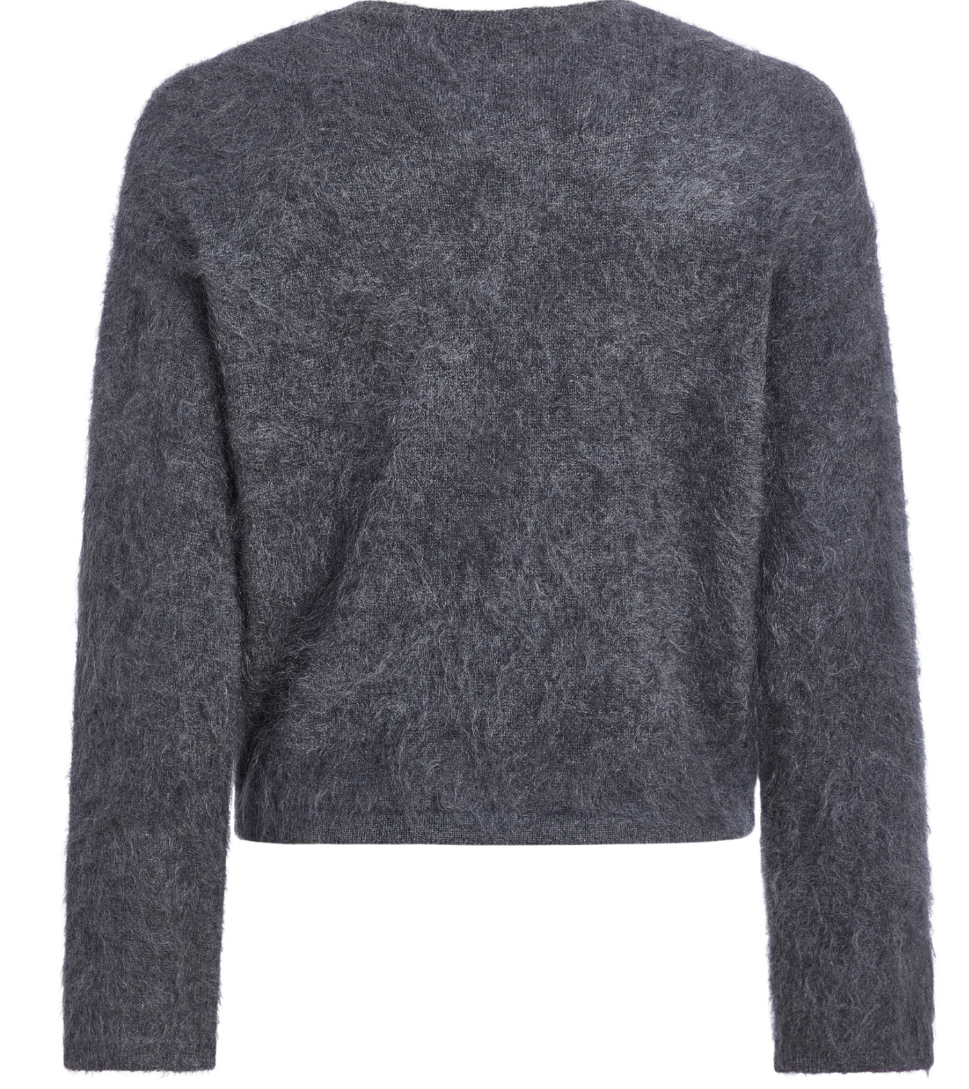 Brushed Cashmere Cardigan- Charcoal