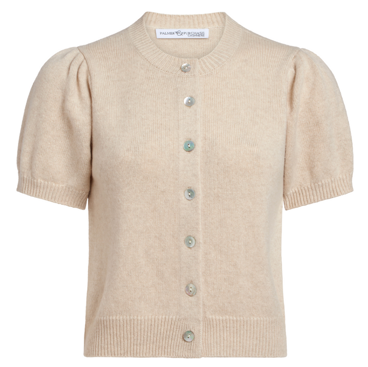 Mara Cashmere Cardigan- Wheat