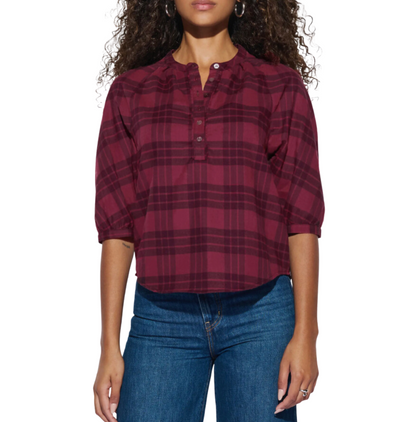 Maya Flannel Top- Party Plaid