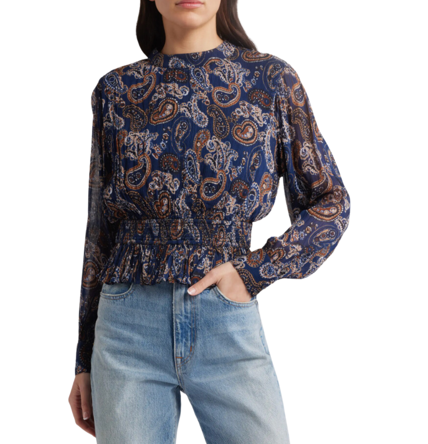 Noreen Blouse- Nutmeg Paisley