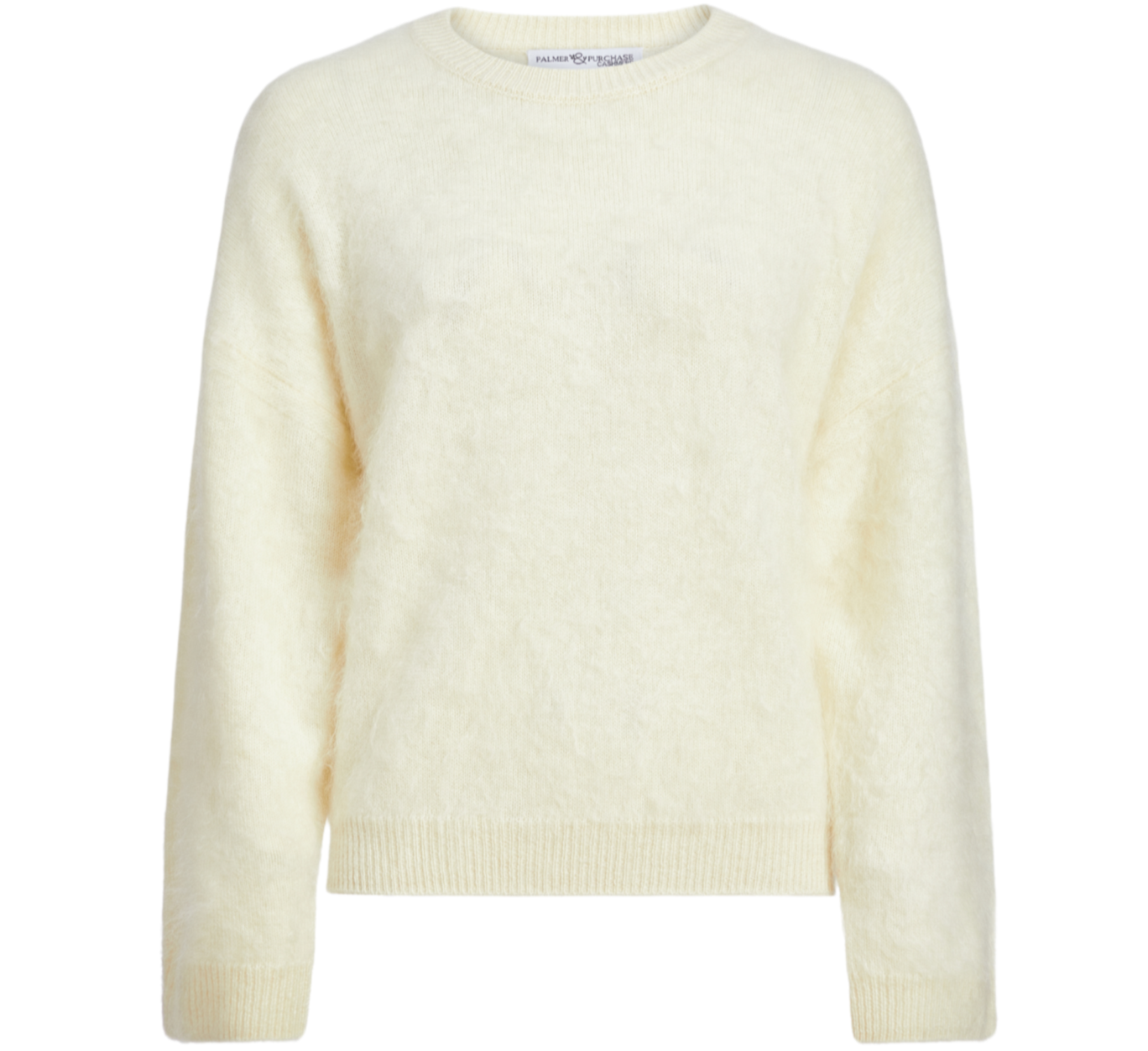 Mae Brushed Cashmere Pullover- Ivory