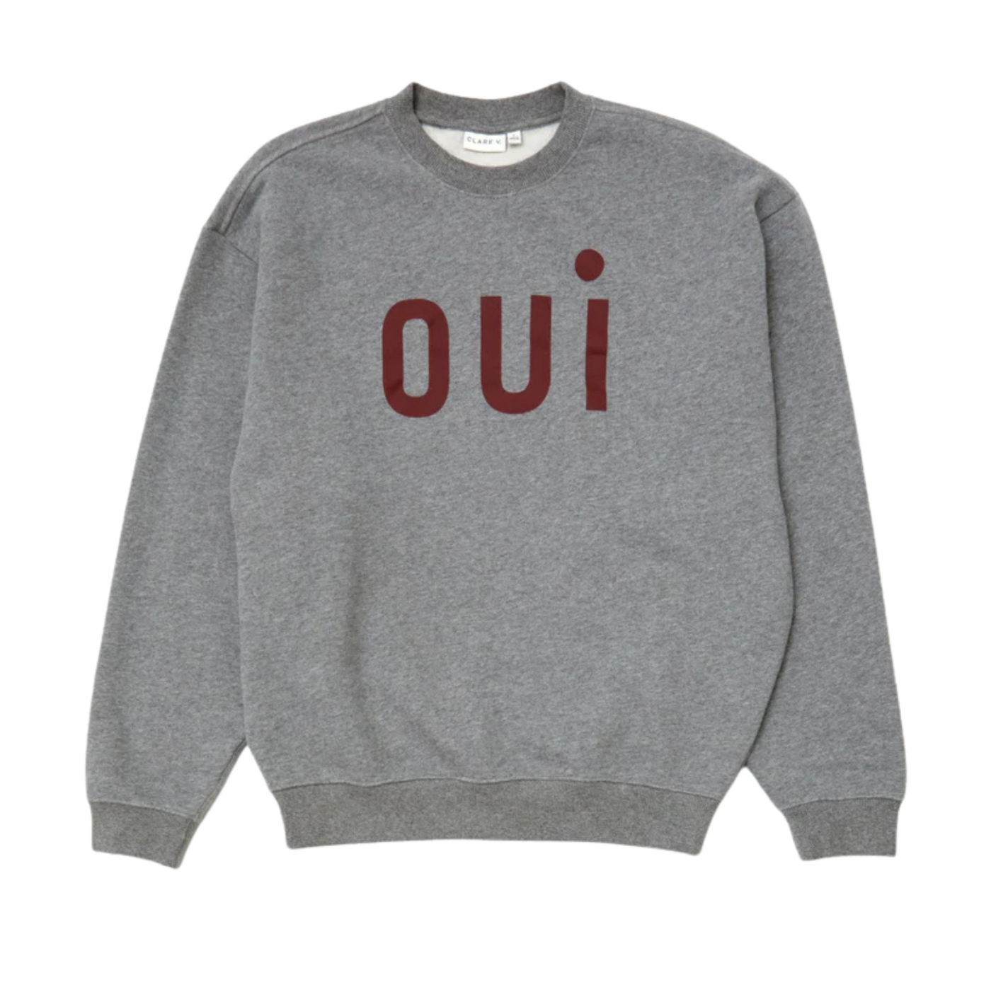 Oversized Sweatshirt- Oui Grey Melange