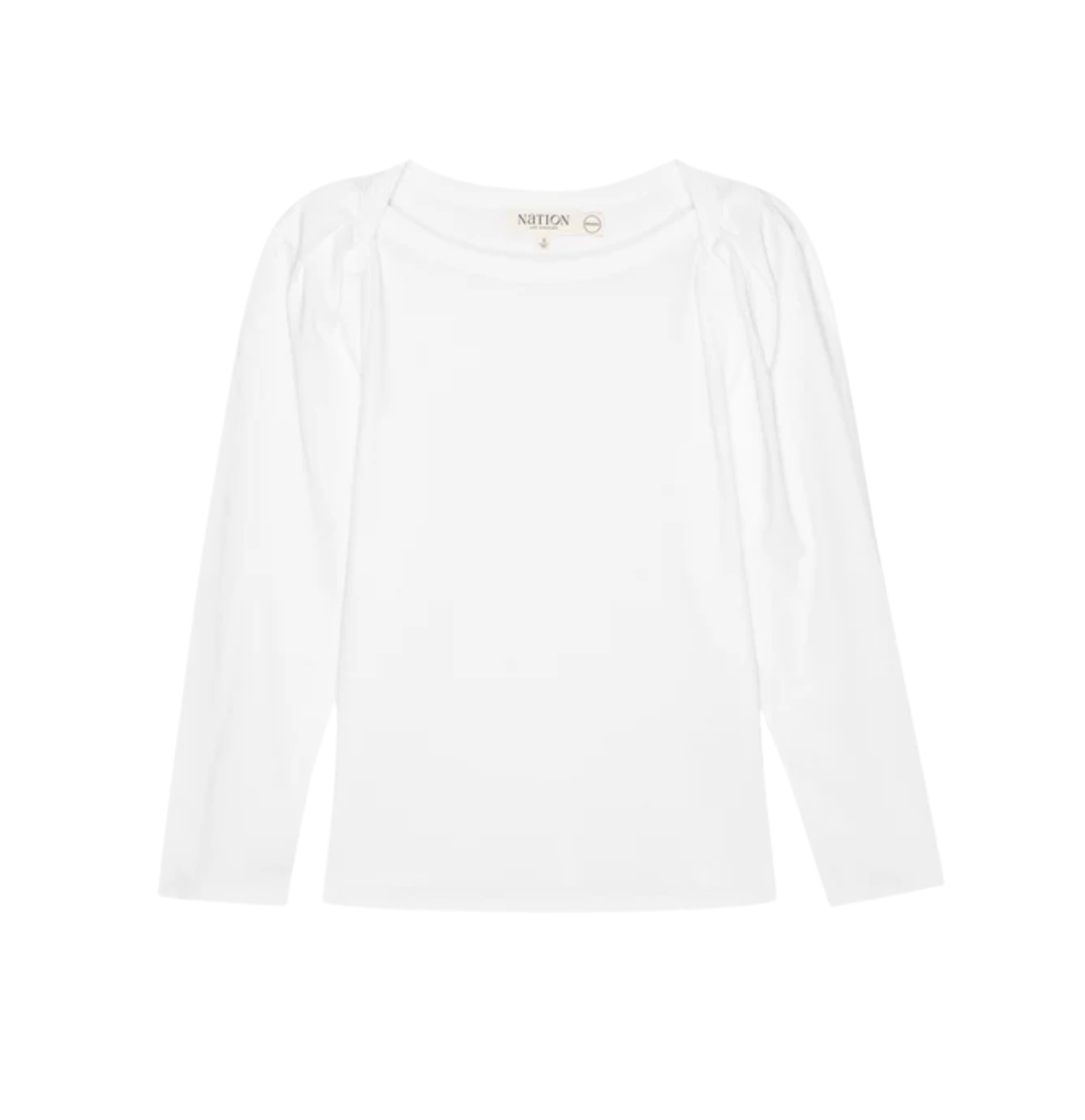 Amelie Envelope Neck Top- White