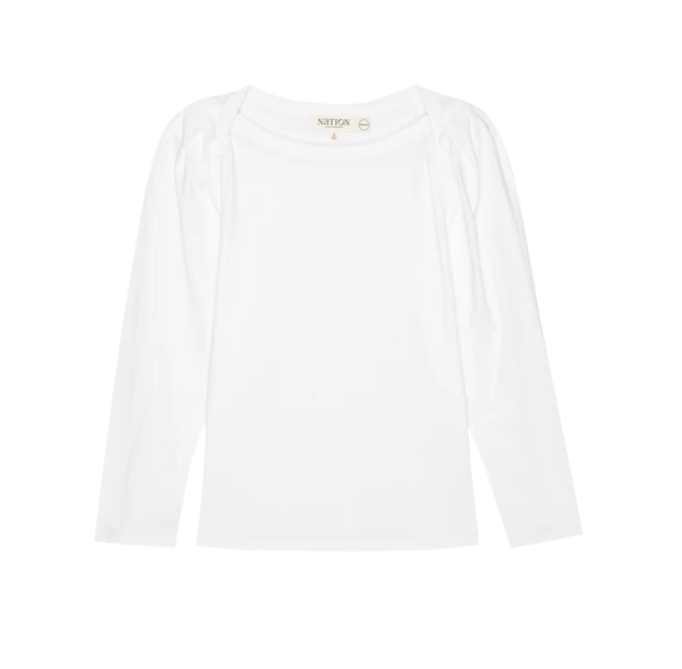 Amelie Envelope Neck Top- White