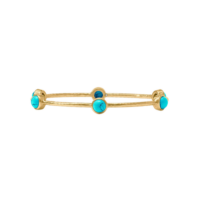 Milano Luxe Bangle- Turquoise Blue- S