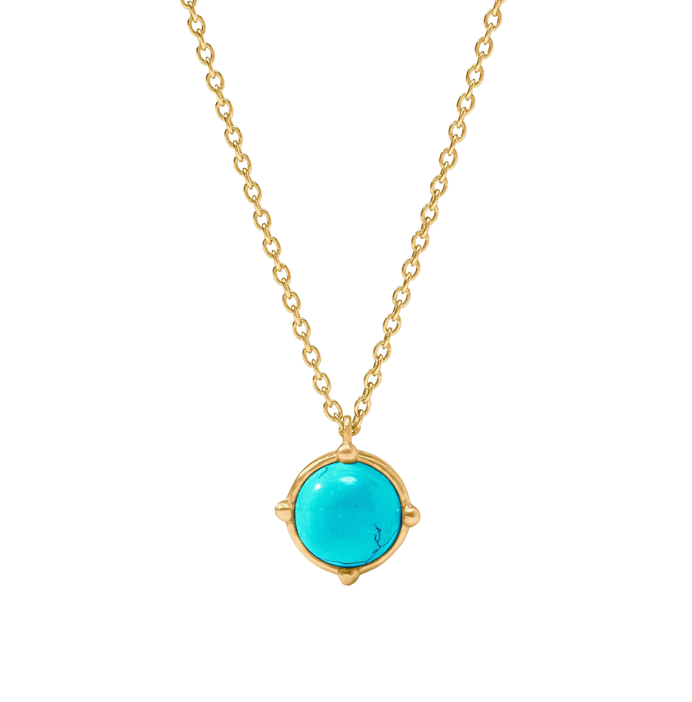 Honeybee Solitaire Necklace - Turquoise Blue