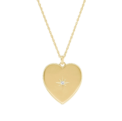 Heart Necklace- Gold/CZ