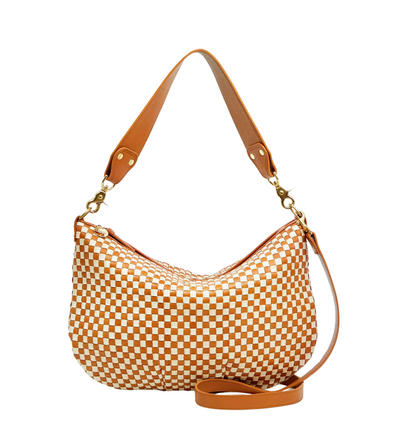 Moyen Messenger Woven Checker- Natural/Cream