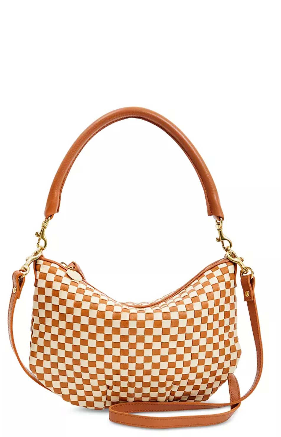 Petit Moyen Messenger woven Checker- Natural/Cream