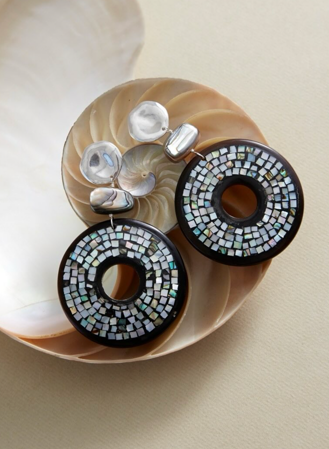 Isabella Earrings - Abalone Mix