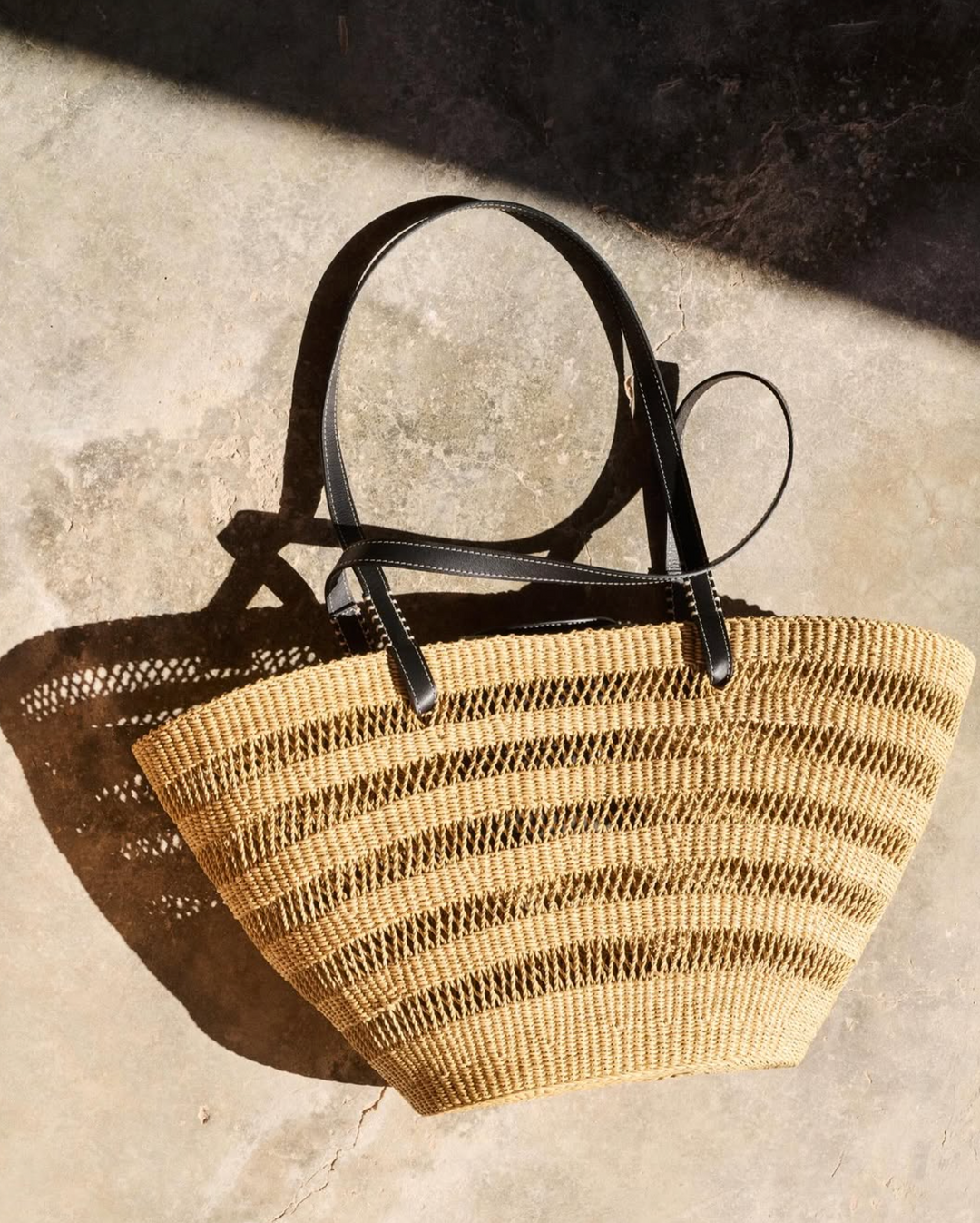 Elephant Grass Basket L - Black