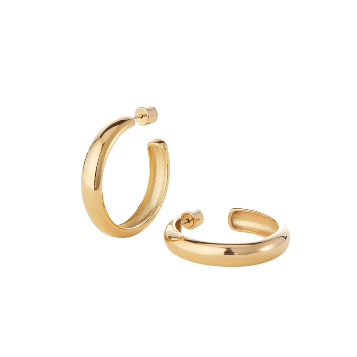 Staple Hoops Large - Gold