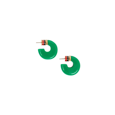 Le Hoop Earrings - Emerald