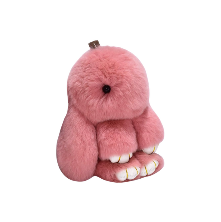 Rabbit Keychain - Coral