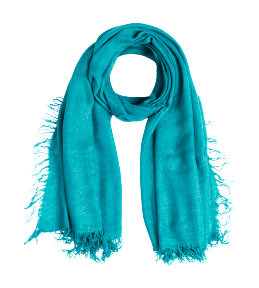 The Silk Cashmere Scarf - Cerulean Blue