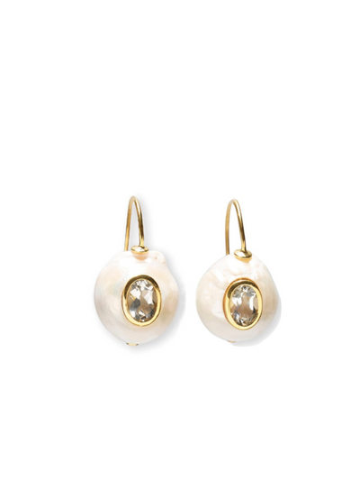 Pearl Pablo Earrings - Green Amethyst