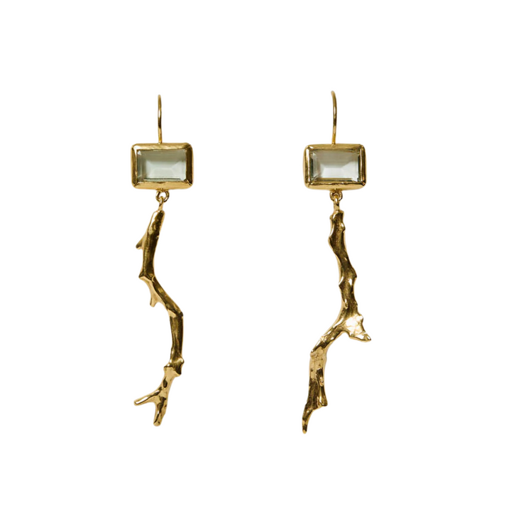 Reef Earrings Green - Amethyst