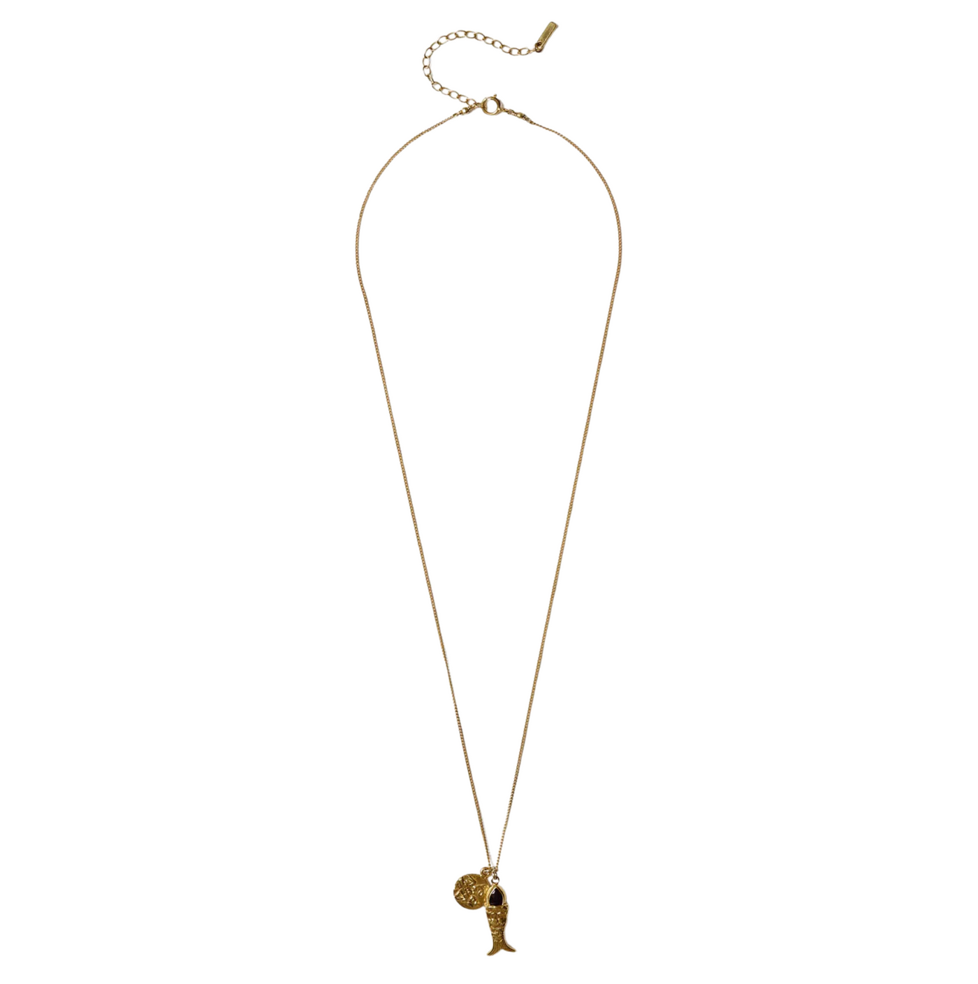 Mini Koi Necklace - Garnet