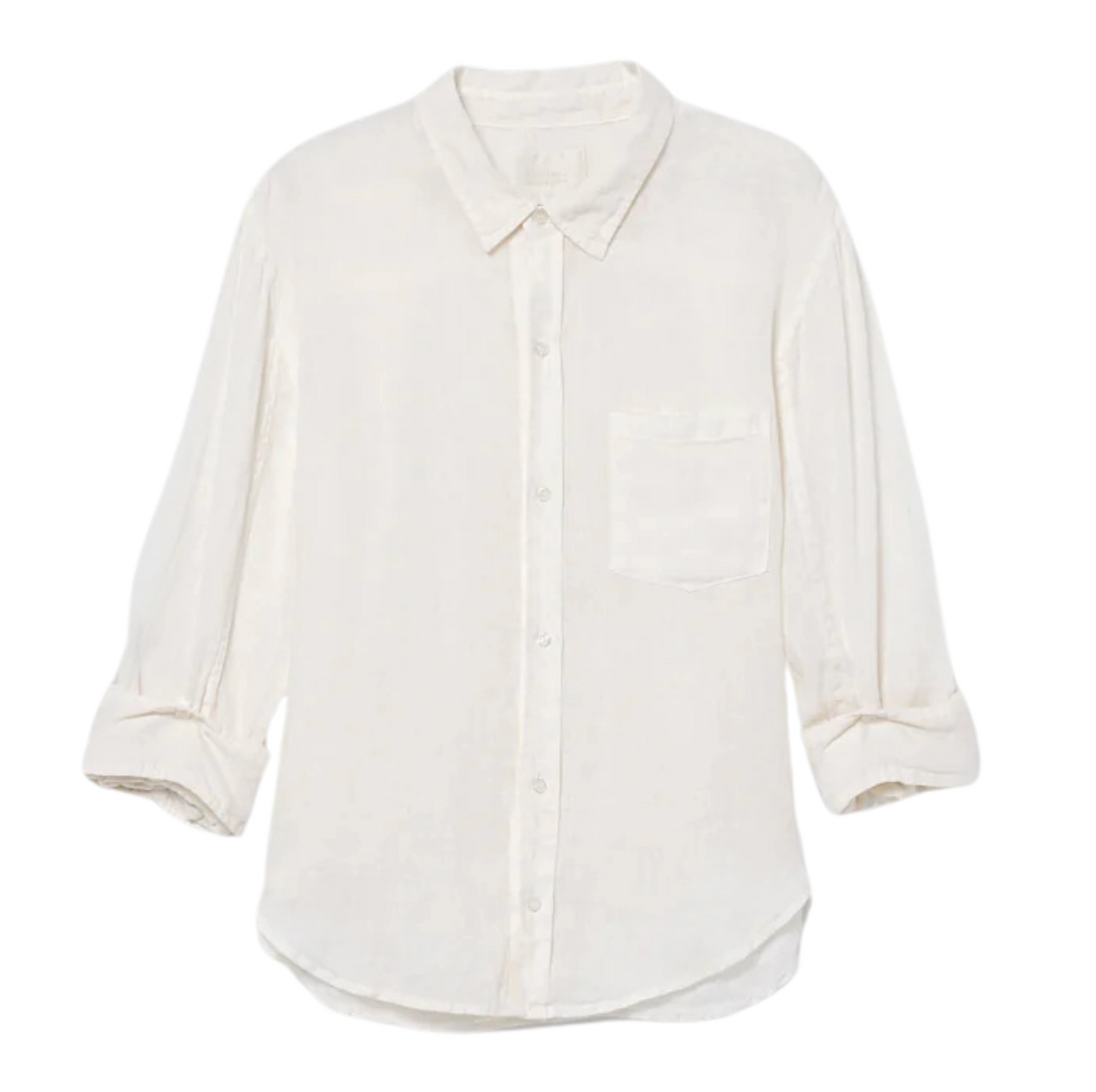 Kayla Shrunken Linen Shirt - Vanilla