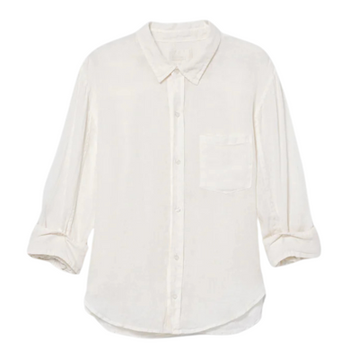 Kayla Shrunken Linen Shirt - Vanilla