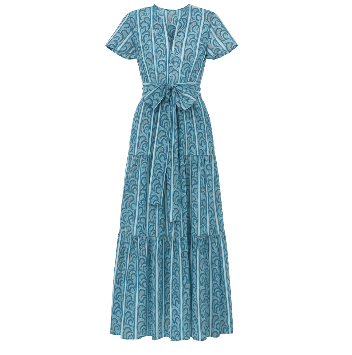 Flirty V-Neck Maxi - Goa Blue