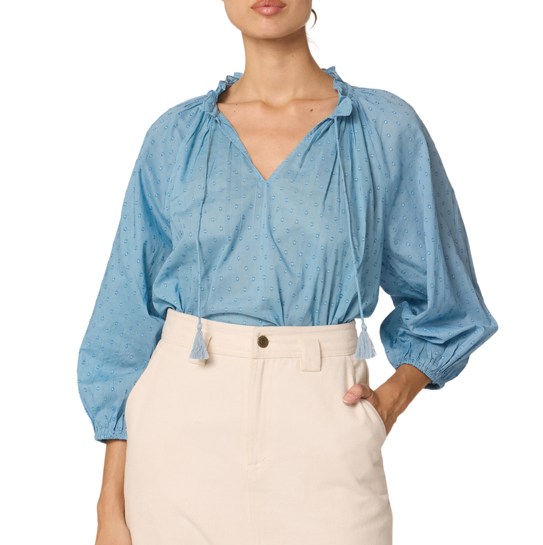 Lucinda Blouse - Dusty Blue