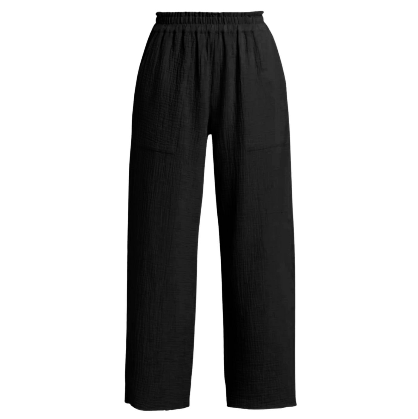 Leon Crop Pant - Black Gauze