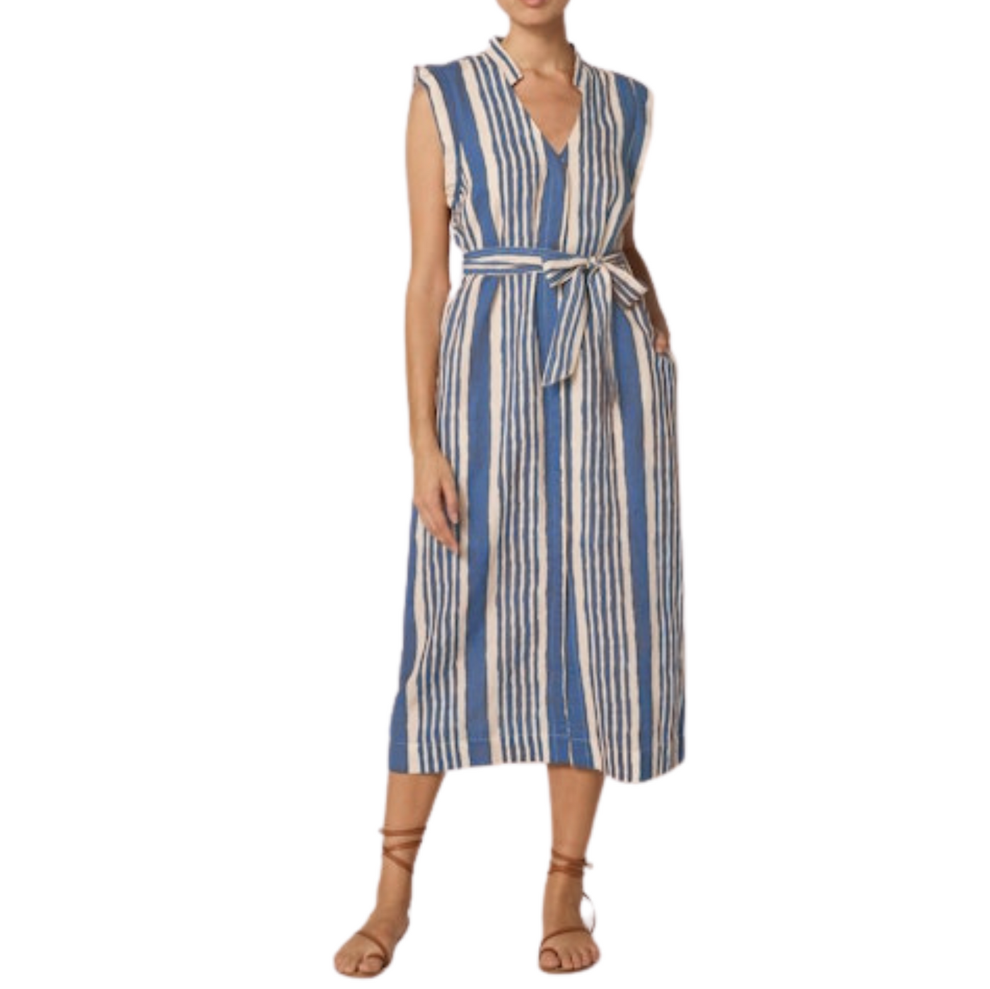 Lani Midi Dress - Vecchio Stripe