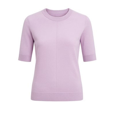 Lucia Short Sleeve Sweater - Lilac