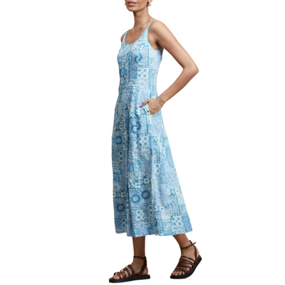Camillie Midi Dress - Blue Napoli