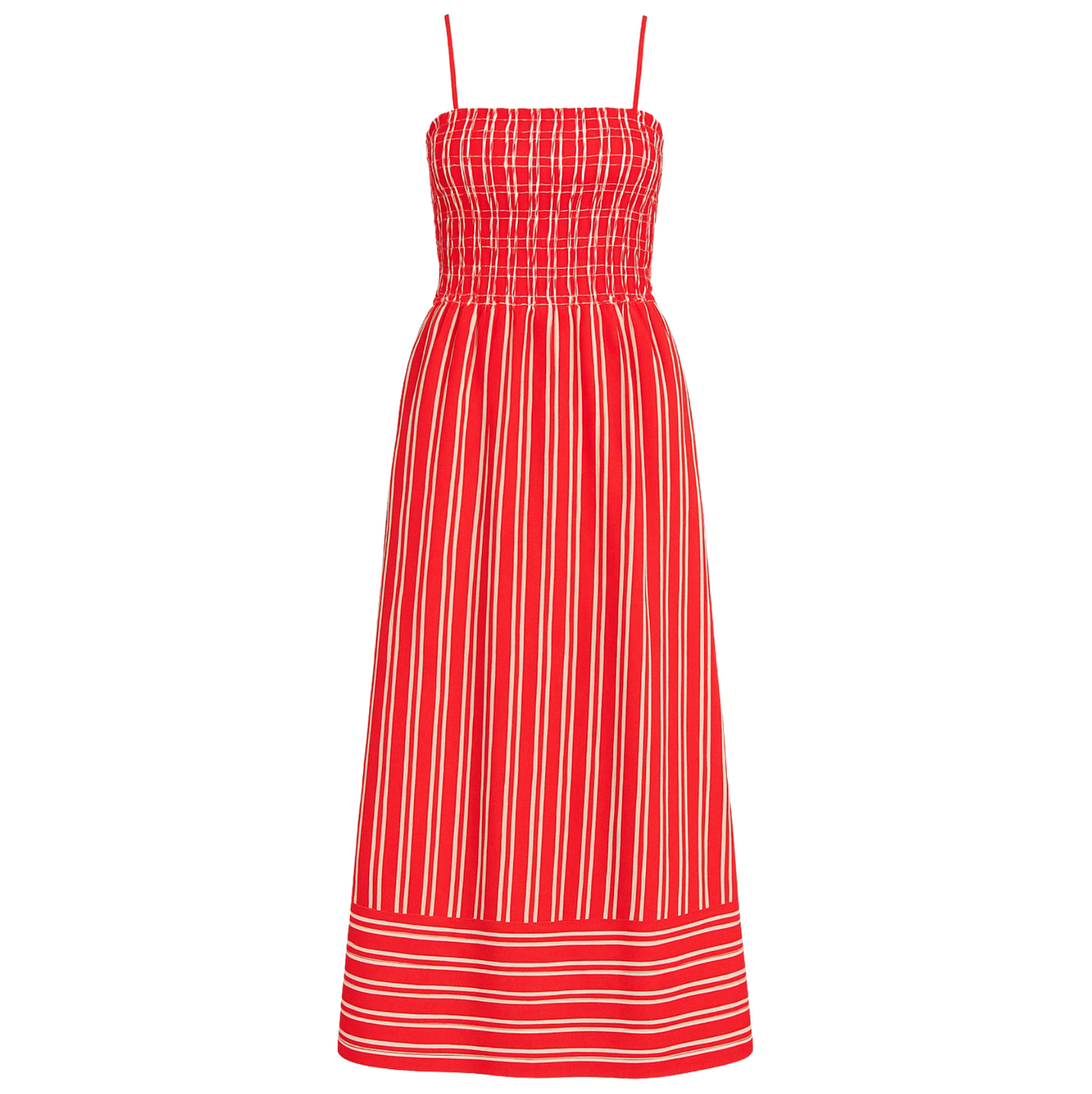 Lacey Ankle Dress - Poppy/Ivory