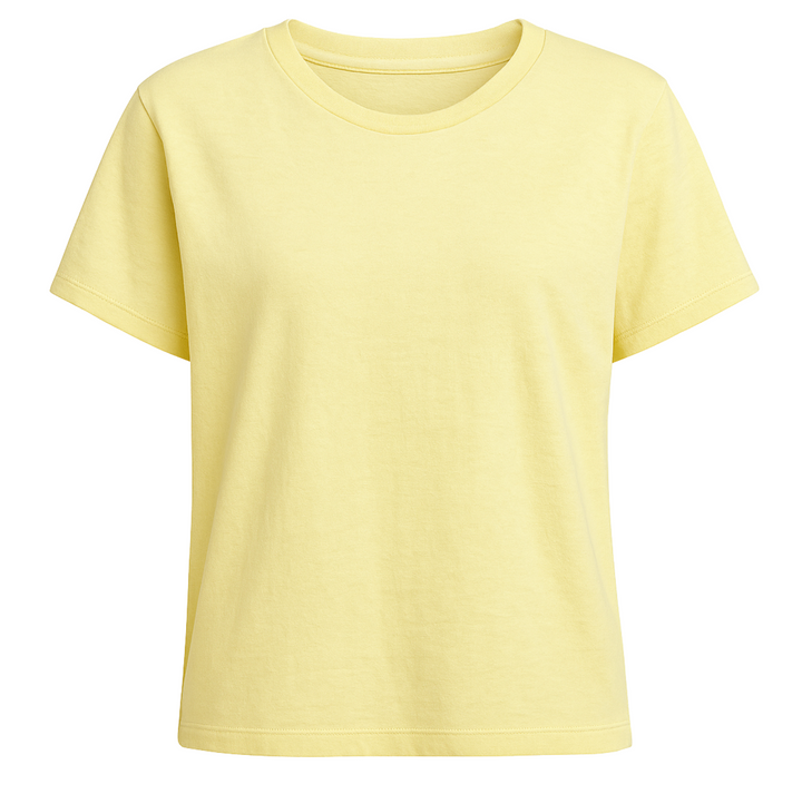 Harley Cotton Boxy Crew Tee - Banana