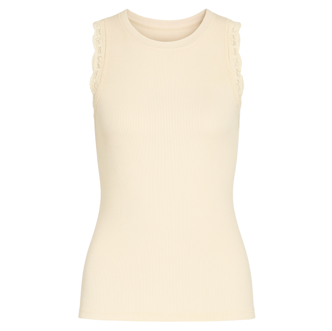 Rian Rib Knit Tank - Bone