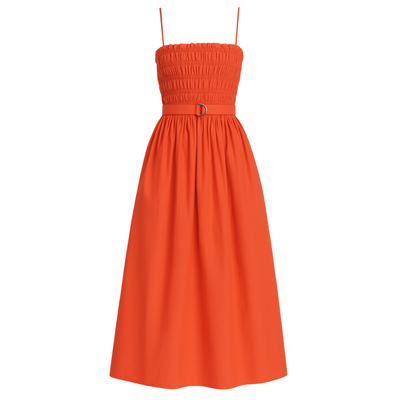 Panama Solid Dress - Naranja