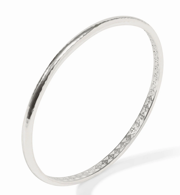 Havana Demi Bangle - Silver - S