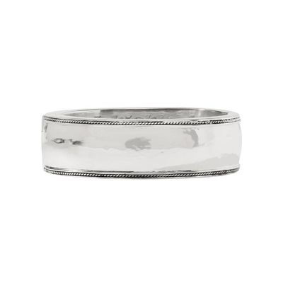 Cannes Statement Hinge Bangle - Silver