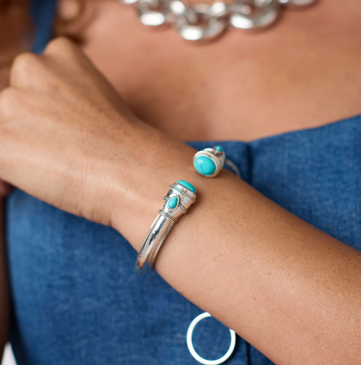 Cannes Demi Cuff - Turquoise Blue