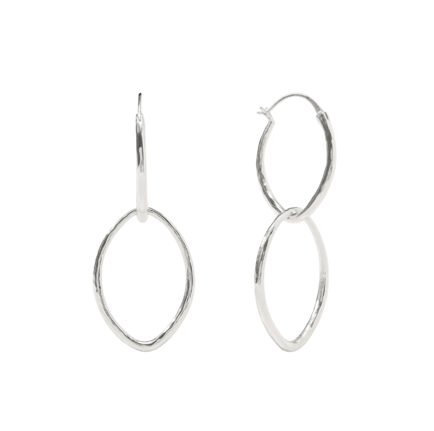 Fleur-de-Lis 2-in-1 Earring - Silver