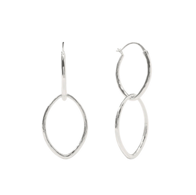 Fleur-de-Lis 2-in-1 Earring - Silver