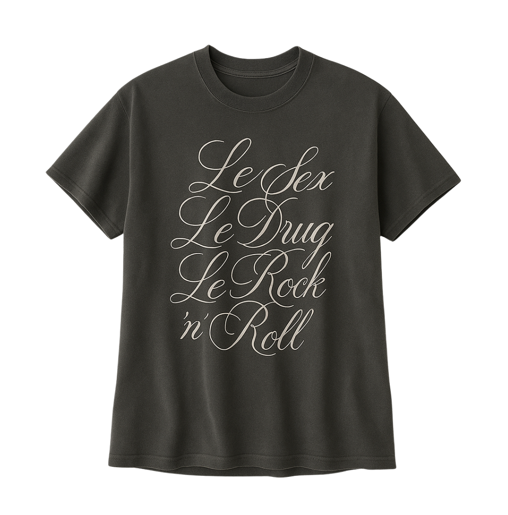 Original Tee - Faded Black w/ Cream
