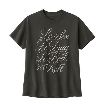 Original Tee - Faded Black w/ Cream