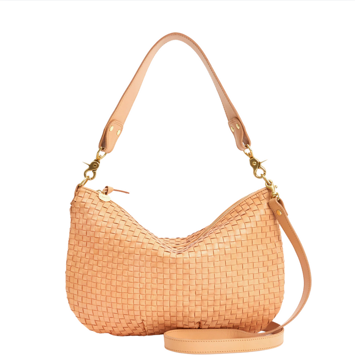 Moyen Messenger - Bisque Woven Checker