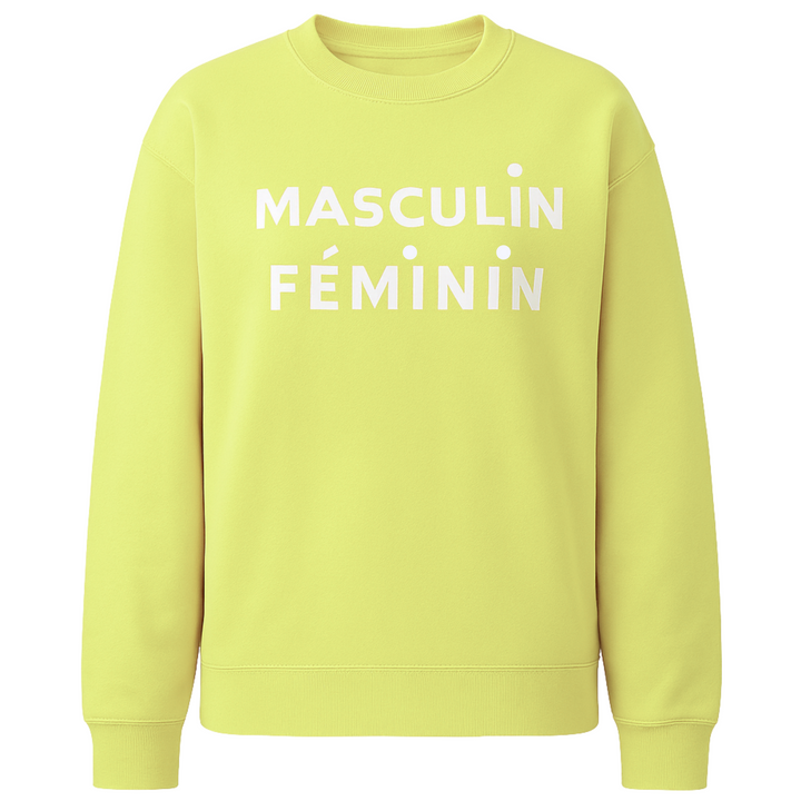 Oversized Sweatshirt - Citron w/ Cream