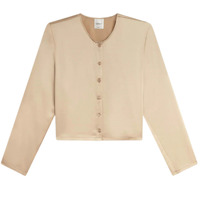 Barb Crew Cardigan - Sand