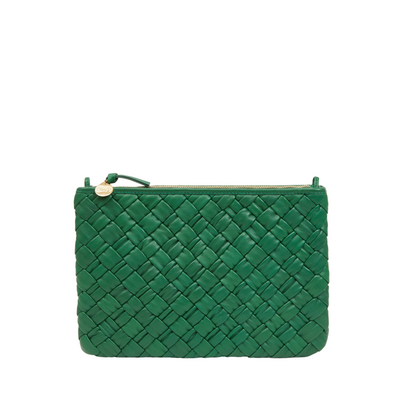 Flat Clutch w/ Tabs - Fern Puffy Woven