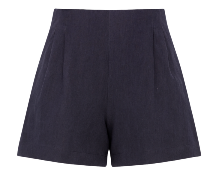 Pao Linen Shorts - Navy