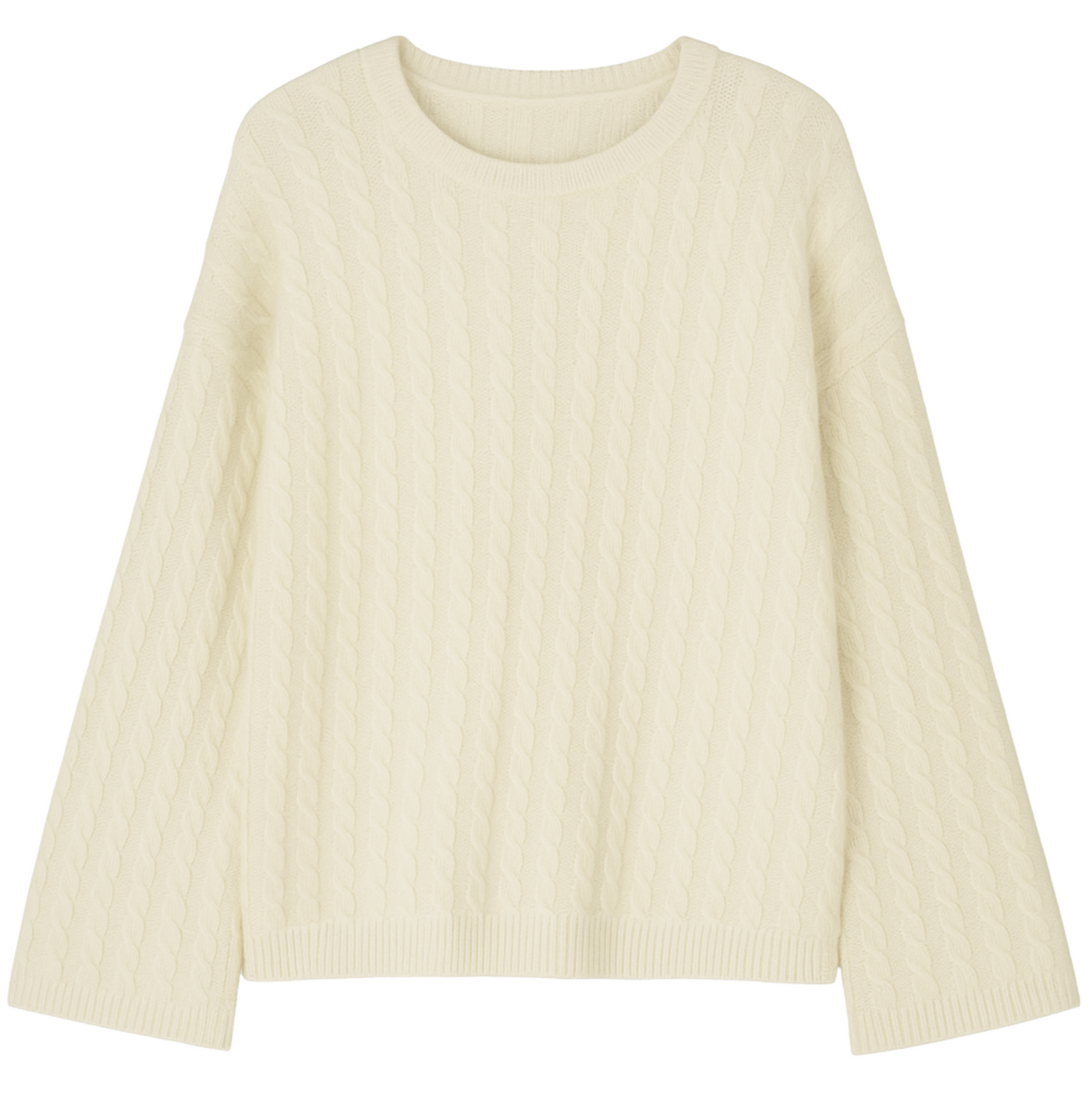 Blair Cashmere Cable - Chalk