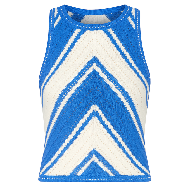 Alice Crochet Tank - Blue
