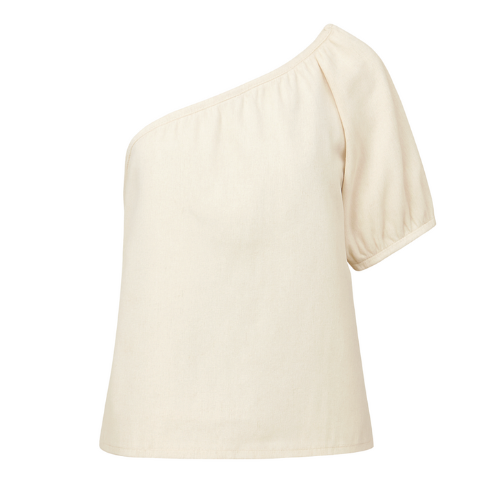 Cate One Shoulder Top - Oatmeal