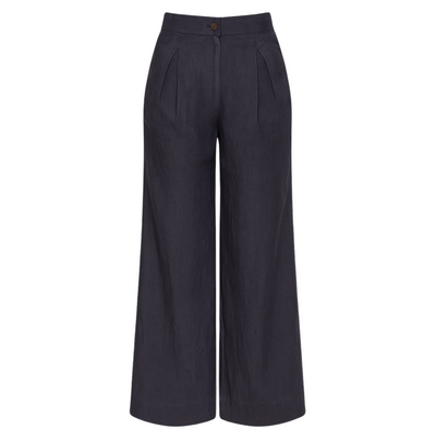 Soll Linen Pants - Navy